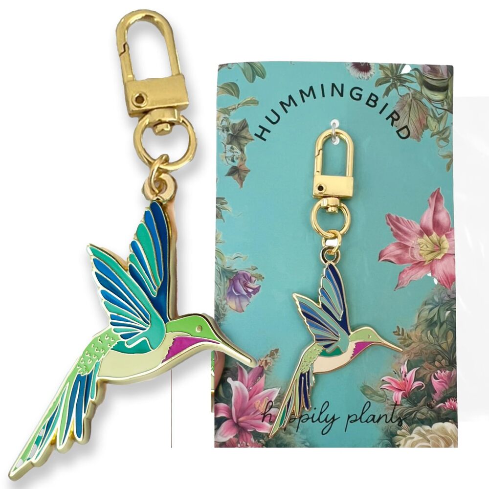 4565 Cute Hummingbird Keychain Bag Charm, Bird Gardening Gifts, Nature